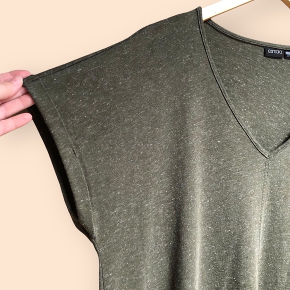 Esmara Linen Blend Green Woven T-shirt Dress Lightweight Minimalist Women’s L - Picture 4 of 11
